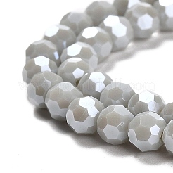 Electroplate Opaque Glass Beads Strands&nbsp;EGLA-A035-P6mm-A22