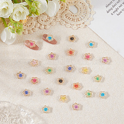 60Pcs 10 Colors Plating Acrylic Cabochons&nbsp;MRMJ-SC0001-46