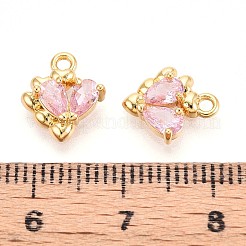 Brass Micro Pave Cubic Zirconia Charms&nbsp;KK-N263-89G