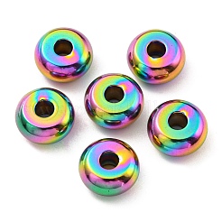 201ステンレスビーズ  ロンデル  虹色  9.5x5mm  穴：3mm&nbsp;STAS-G310-12B-MC