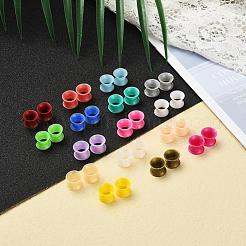 32Pcs 16 Colors Silicone Thin Ear Gauges Flesh Tunnels Plugs&nbsp;FIND-YW0001-16B