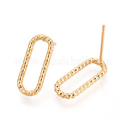 Brass Stud Earrings&nbsp;EJEW-T047-46G