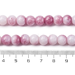グラデーション染めガラスビーズ連売り  イミテーション翡翠  ロンデル  ラベンダーブラッシュ  8.5mm  穴：1.2mm  約50~52個/連  14.33~15.31''（36.4~38.9センチメートル）&nbsp;GLAA-T031-01O-11