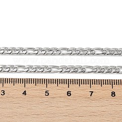 Tarnish Resistant Men's Casual Style 304 Stainless Steel Figaro Chain Necklaces&nbsp;STAS-O037-17P