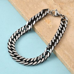 304 Stainless Steel Cuban Link Chain Bracelets for Men Women&nbsp;BJEW-D367-01
