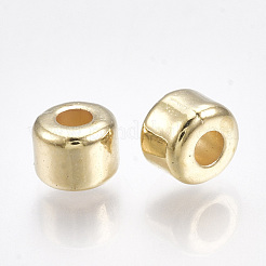 Ccbプラスチックスペーサービーズ  コラム  ライトゴールド  5.5x4mm  穴：2mm&nbsp;CCB-T006-103KC