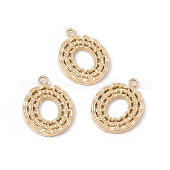 イオンプレーティング(IP) 304 ステンレスペンダント  オーバル  24KGP本金メッキ  16x12x1mm  穴：1.2mm&nbsp;LS-STAS-H168-35G