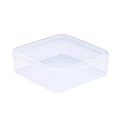正方形プラスチックビーズ貯蔵容器  透明  7.4x7.3x2.5cm&nbsp;CON-P003-L