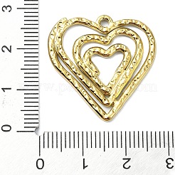 イオンプレーティング（IP）304ステンレスペンダント  18KGP本金メッキ  ハート  26x26x2mm  穴：1.8mm&nbsp;STAS-B058-11G-06