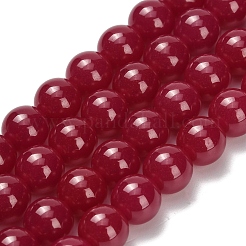 Lab Grown Red Corundum Beads Strands&nbsp;G-L634-B03-8mm
