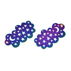Ion Plating(IP) 201 Stainless Steel Filigree Pendants&nbsp;STAS-S118-019