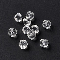 透明ガラスビーズ  バレル  透明  7.5x6mm  穴：1.5mm&nbsp;GLAA-F117-01E