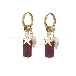 202 Stainless Steel Dangle Huggie Hoop Earrings&nbsp;EJEW-JE07295