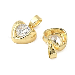 Brass Micro Pave Cubic Zirconia Pendants&nbsp;KK-K293-47A-G