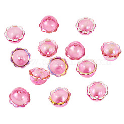 30Pcs UV Plating Acrylic Bead Caps&nbsp;PACR-TA0001-20A