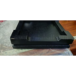（不良品処分セール：塗装剥がれ）木製ディスプレイ台座  正方形  ブラック  20x20x4.4cm&nbsp;AJEW-XCP0003-45