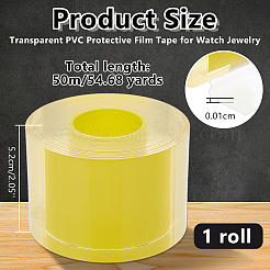 時計ジュエリー用透明PVC保護フィルムテープ1ロール  透明  52x0.1mm  50 m /ロール&nbsp;DIY-PH0032-58A