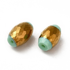 Opaque Electroplate Glass Beads&nbsp;EGLA-H003-02G-06