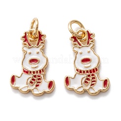 Real 18K Gold Plated Brass Enamel Pendants&nbsp;KK-A154-09G
