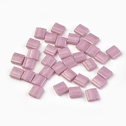 MIYUKIティラビーズ  日本製シードビーズ  2穴  (tl599) 不透明なアンティークローズの光沢  5x5x1.9mm  穴：0.8mm  約5900個/500g&nbsp;SEED-MY05-TL599