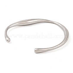 Non-Tarnish 304 Stainless Steel Open Cuff Bangles for Women&nbsp;BJEW-G711-02P