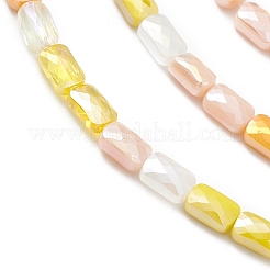 Gradient Color Electroplate Glass Bead Strands&nbsp;X1-GLAA-E042-01C