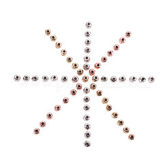 CCBプラスチックビーズ  多面カット  ドラム  ミックスカラー  4x3.5mm  穴：1.5mm  300個/袋  1bag /カラー  3色  900個/箱&nbsp;CCB-CJ0001-04