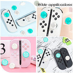 4個 2色プラスチックジョイスティックサムグリップ  ゲームコントローラーロッカー用  多面カット  ラウンド  ミックスカラー  19x20x6.5mm  内径：15mm  2個/カラー&nbsp;AJEW-GF0011-60