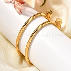Ion Plating(IP) 304 Stainless Steel Bangles&nbsp;BJEW-P222-14G
