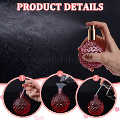 空の香水ガラス瓶キット8個  ラウンド  淡いバイオレットレッド  6.75x8.05cm  容量：100ml（3.38fl.oz）&nbsp;AJEW-TN0001-02