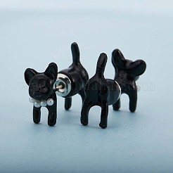 Alloy Cartoon Dog Front Back Stud Earrings&nbsp;JE913A