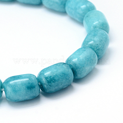 Dyed Barrel Natural White Jade Beads Strands&nbsp;G-F216-13x18mm-14C