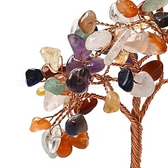 Christmas Natural Gemstone Chips Tree Decorations&nbsp;DJEW-K028-03D
