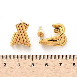 304 Stainless Steel Stud Earrings&nbsp;EJEW-M073-02G