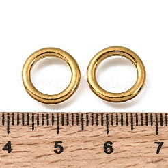 304ステンレススチールリンクリング  丸いリング  イオンプレーティング（ip）  18KGP本金メッキ  12x2mm  内径：8mm&nbsp;STAS-L315-076G-05