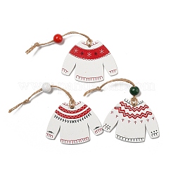 9Pcs 3 Styles Christmas Wood Pendant Decorations Set&nbsp;WOOD-U004-01F