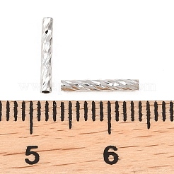 真鍮の質感のあるチューブビーズ  プラチナ  10x1.5mm  穴：1mm&nbsp;KK-H250-01A-P