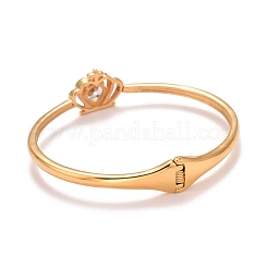Clear Cubic Zirconia Crown Cuff Bangle&nbsp;STAS-D165-10G