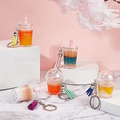 DIY 16pcs Milky Tea Themed Keychains Kits&nbsp;DIY-OC0005-62