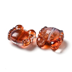 透明ガラスビーズ  カニ  ミックスカラー  13x14x7mm  穴：1.2mm&nbsp;GLAA-O023-15