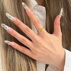304 Stainless Steel Cuff Rings&nbsp;RJEW-OY001-03G