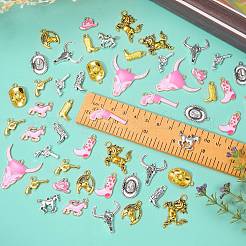 60個 15スタイル ウエストカウボーイ 合金ペンダント  ミックスカラー  11.5~34x11~32x2~6mm  穴：1.7~3mm  4個/スタイル&nbsp;FIND-SZ0019-69