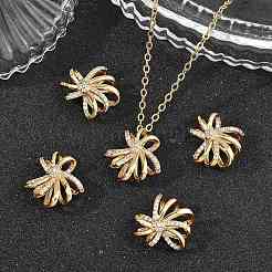 SHEGRACE Valentine's Day Brass Clear Cubic Zirconia Pendants&nbsp;XGRQ3P837-573G