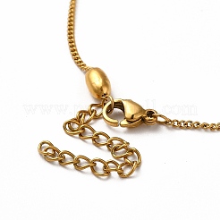 Ion Plating(IP) 304 Stainless Steel Curb Chain Necklaces&nbsp;NJEW-P275-01G