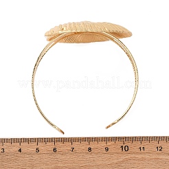 女性用合金＆鉄カフバングル  ゴールド  シェル形状  内径：2-1/4インチ（5.75cm）&nbsp;BJEW-F501-04C-KCG