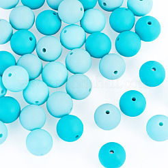 45Pcs 3 Colors Round Silicone Focal Beads&nbsp;SIL-TAD0001-01A