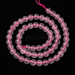 Natural Rose Quartz Bead Strands&nbsp;G-R173-4mm-04