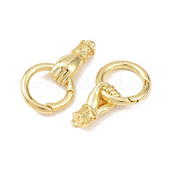Hand Brass Spring Gate Rings&nbsp;X-KK-Z132-06G