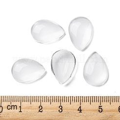 透明なティアドロップガラスカボション  透明  18x13x4.5mm&nbsp;GGLA-R024-18x13