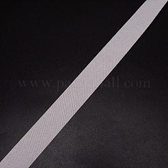 ポリエステルリボンロール  衣類飾りアクセサリー  ホワイトスモーク  30mm  100 m /ロール&nbsp;OCOR-WH0063-65C